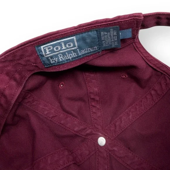 Polo Ralph Lauren Hat Mens OS Burgundy Maroon Colgate University Baseball Cap - Picture 8 of 8